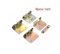 4pcs/set Cold Rolled Steel Bed Bracket Wood Board Connector Thicken Heavy Fixed Bed Corner Hinge Furniture Hardware Accessories