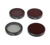 4PCS Set di Filtri ND per Osmo Action 3, CPL ND8 ND16 ND32 Filtro Telaio in Lega di Alluminio con Rivestimento Multistrato in Vetro Ottico per Action Camera