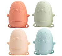 4pcs/set di giocattoli da bagno, 2,6x3 giocattoli da bagno per bambini in silicone di grado alimentare, pinguini ecologico pinguino schizzano il bambino per ragazzi ragazze