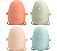 4pcs/set di giocattoli da bagno, 2, 6x3 giocattoli da bagno per bambini in silicone di grado alimentare, pinguini ecologico pinguino schizzano il bambino per ragazzi ragazze