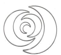 4pcs / Set Dream Catcher Hoop Metal Half Crescent Moon Macrame Craft Hop Salded Hoop Fai Te Accessori Fatti a Mano