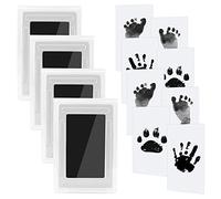 4pcs Set Impronte Bimbi,Impronta Bambino,Impronta Mani e Piedi Neonati,Non Tossici Sicuri, Kit Impronte Neonato,Cornice Impronte Neonato,Impronte di Mani e Piedi cuscinetto del timbro senza tocco