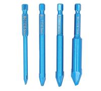 4PCS Set Masonry Drill Bit - Multifunctional Blue Color Glass Drill Bit for Concrete, Glass, Marble, Ideal for Home Improvement and Construction Projects