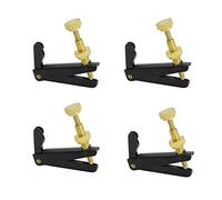 4pcs / Set Violin Tuner Sintonizzatore Fine String Tuning Regolatore Nero Argento Nero Per 3/4-4/4 Pezzi Di Ricambio Accessorio Violin (Color : Gold)