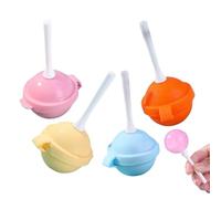 4pcs Silicone Lollipop Ice Cream Maker, DIY Creative IcePops for Summer, Lollipop Ice Hockey Molds, Reusable Food-Grade Sphere IcePops Maker, Perfect for Kids Snacks and Summer Parties