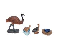 4pcs Simulazione di Struzzi di Struzzi Set di Animali, Giocattoli Realistici per i Bambini, Giocattoli Cognitivi Educativi per la Scuola Materna, la Scuola Materna e