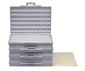 4PCS SMD SMT Resistor Capacitor 1206 0805 0603 Box Organizer Craft Beads Storage 144 Compartments for each box …