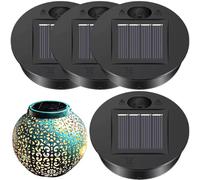 4pcs Sostituzione della Luce Solare Tops 2.76 Trote di Luce Solare di Controllo fotosensibile Intelligenti per la per lentere di Ferro battuto da Giardino all'aperto
