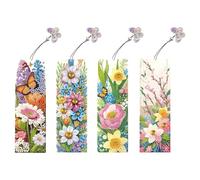 4pcs Special Shape 19.5x6cm 5d Bookmark Painting Breedmark Kit for bambini for adulti principianti (SQ001)