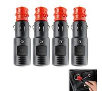 4PCS Spinotto Accendisigari Maschio Universale 12V/24V con Fusibili 8A e 10A - Adattatori Accendisigari per Auto, Camion e Moto - Soluzione Elettrica Sicura e Affidabile