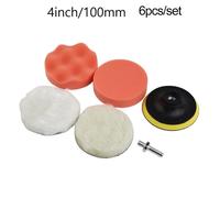4pcs Spugna Lucido Cera Lucidante Kit Pastiglie Per Auto Con Foratura Adattatore
