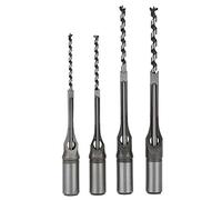 4Pcs Square Hole Drill Bits Set, Woodworking Drill Bits 6-9.5mm, High - Strength Bearing Steel Square Hole Drill with U - Long Chip Flute for MDF Particle Board and Solid Wood, Uni