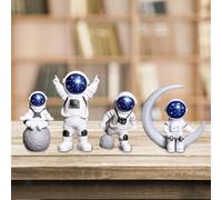 4Pcs Statua di Astronauta Camino Modello Resina Astronauta Figurine Home
