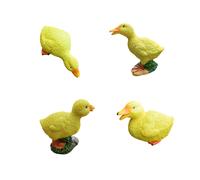 4pcs statue da giardino di anatra sculture per animali in resina per cortile