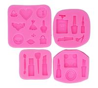 4pcs strumenti di trucco durevole riutilizzabile silicone stampi in silicone per uso alimentare silicone antiaderente durevole morbido inodore stampi fondente per torte gelatine pane dolci cioccolatin