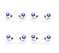 4PCS Supporto Magnetico Per Occhiali In Acciaio Inox Mini Occhiali Da Sole Rack 12 Colori A Forma di Pipistrello ID Badge Holder, Blu scuro, Taglia unica