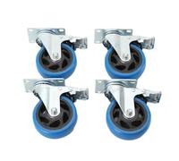 4Pcs Swivel Castors 100 Mm With Brake Heavy Duty No Traces Quiet Wheels With For Furniture