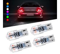 4PCS T10 168 W5W LED Cupola a cuneo per auto 3030 SMD 8 LED Decodifica della corrente costante continua Luce di lettura per auto a LED Luce targa Fanale Posteriore Tronco 12-24V Universale-rosso