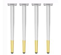 4pcs Table Legs, Adjustable Furniture Legs, Conical Sofa Legs, Cabinet Legs, Metal Legs, Legs for Coffee Table, TV Stand, Bed, Nightstand, with Screws (Gold, 40 cm)