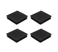 4Pcs Tappi Quadrati Plastica, 100x100mm per PE Tubo Fine Nero