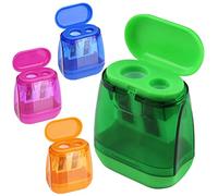 4pcs Temperini,Temperino con serbatoio,Temperamatite,Temperamatite con serbatoio,Temperino con Contenitore,Tempera matite,per Studenti,Casa,Ufficio,4 Colori