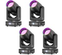 4PCS Teste Mobili LED 300W Luci da Palco 18 Gobos 15 Colori RGBW Testa Mobile Beam 16/22CH Luci Discoteca per Palchi, Club, Concerti, Eventi nuziali Illuminazione