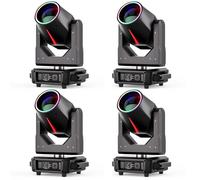 4PCS Teste Mobili LED 380W RGBW Beam Luci da Palco 14 Gobos 15 Colori Faretti Moving Head per Feste Discoteca Bar Club Matrimoni Concerti