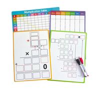 4pcs Times Table Lapboard Dry Canchase Division Grafico di moltiplicazione