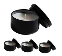 4pcs Tin Jar Soy Wax Scented Candles, Essential Oil Aromatherapy, Decorative Set