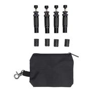 4PCS Tire Deflator Valve Kit, Adjustable Auto Stop 10-30 PSI Screw - On Tyre Air Down Tool for Off - Road 4x4 Vehicles, Brass Construction with Storage Bag