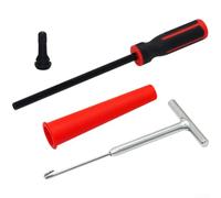 4PCS Tire Valve Stem Removal Tool Kit T-Handle Puller(A) | Includes puller, T-handle hook, positioning tube, complete repair solution, saves time