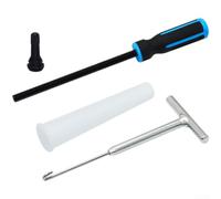 4PCS Tire Valve Stem Removal Tool Kit T-Handle Puller(D) | Includes puller, T-handle hook, positioning tube, complete repair solution, saves time