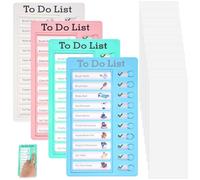 4PCS To Do List Planner, Lavagne per Liste di Cose da Fare, Lavagna per Liste di Controllo con 10 Intercambiabili, Pianificazione Delle Attività e Pianificazione Dell'organizzazione di Apprendimento