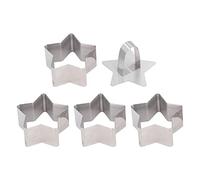 4pcs Torta tagliente stampo in acciaio inossidabile multifunzione fai -da -te rilascio facile da forno di cottura stampo strumento con coperchio per le torte da cottura a casa (Cinque stelle a forma