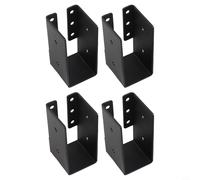 4pcs travi gancio legname a legno nero travi staffe per travi in legno 2x4 resistente alle intemperie costruzione pesante avendo resistenza metallica per Ga