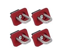 4Pcs Truck Bed Tie Down Anchors, Truck Bed Cargo Hooks, 1000 LBS Bearing Stainless Steel Replacement For Silverado 2007 To 2021 (Red)