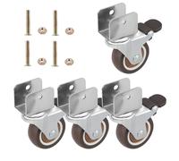 4Pcs U-Forma Ruote per Mobili Ø50MM, Apertura Della Staffa 25MM, Ruote Girevoli