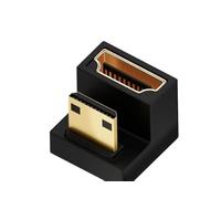 4PCS U Shape Mini HDMI to HDMI 8K Adapter, Adattatore Angolato a U 2.1 con 8K@60Hz 48Gbps, Mini HDMI Angolato per Fotocamera laptop Tablet Camcorder, HDMI Adapter per Trasmissione Stabile