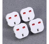 4pcs UK Plug to Au Plug Conversion Power Socket Travel Connector (White)