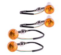 4Pcs Universal Motorcycle Turn Signal Light Amber Blinker Indicator M10