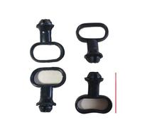 4PCS Universale In Gomma Nera Parafango Anteriore Tachimetro Guida Supporto 5.5x4.2cm Compatibile Con Il Motociclo 50cc 125cc
