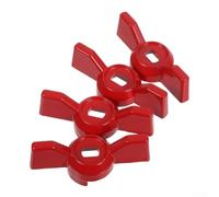 4pcs valvola a sfera leva maniglia 8x6mm per rubinetto in ferro rosso 4pcs | Controllo del flusso di precisione, gestione accurata dell'irrigazione, uscita dell'acqua regolabile