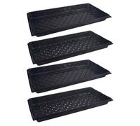 4pcs vassoio con fori che i vassoi per piante addensano piastre di fiore (nero)