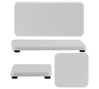 4pcs vassoio per lavello di pietra diatomite 3.2x6.3 '' ＆ 3.2x3.2 '' vassoio di pietra che assorbe l'acqua per asciugatura a diatomite del supporto sapone non slip per tazza