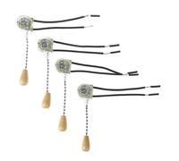 4pcs Wall Light Pull Switch Home Ceiling Fan Lamp Pull Chain Cord Switch Set Replacement Tools 3A/250V BKYUKJVU