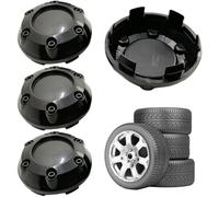 4Pcs Wheel Center Caps, 68mm ABS Car Wheel Center Caps, Multifunctional Practical Trailer Replacement for Car Cap Hub Cover, Black