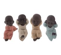 4pcs Zen Monk Desk Desaggio Decorazione Buddha Ornament Meditation Adornment