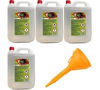 Bio Sprint BIOETANOLO COMBUSTIBILE LIQUIDO STUFA, CAMINETTO 4X5Lt + IMBUTO [EEK: A+++]