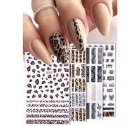 4pezzi Animals Print Leopard Nail Art Stickers Snake Pattern Colorful Leopard Snake Stripe Design 3D Nail Decals Self Adhesive DIY Manicure Decoration Nail Sliders Salon Nail Design Accessoriesadesivi