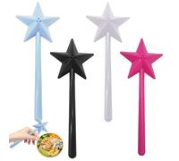 4Pezzi Bacchette Magiche per Sale e Pepe,Spargere Spezie con Fori,Saliera con Bacchetta Magica a Forma di Stella,Speziere Multicolore,Forniture per la Cucina di Casa